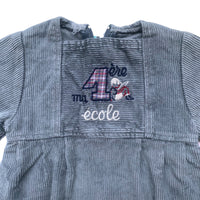 Robe velours grise - 6 mois