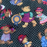 Gilet velours oursons fait main - 4/5 ans