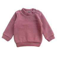 Pull bouclette vieux rose - 6 mois
