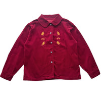 Chemise velours bordeaux - 8 ans