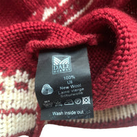 Pull norvégien en laine bordeaux - 6 ans