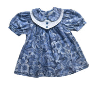 Robe fleurie bleue - 3 mois