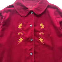 Chemise velours bordeaux - 8 ans