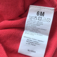 Gilet rouge brodé - 6 mois