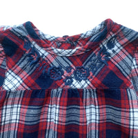 Blouse à carreaux brodée - 6 mois