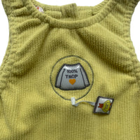 Robe polaire côtelée anis - 3 ans