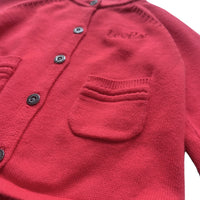 Gilet rouge brodé - 6 mois