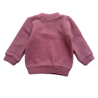 Pull bouclette vieux rose - 6 mois