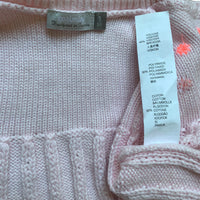 Gilet brodé rose - 1 mois