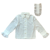 Chemise à col jabot amovible - 2 ans