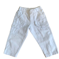 Pantalon à poches en coton et lin bleu ciel - 18 mois