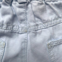 Pantalon à poches en coton et lin bleu ciel - 18 mois