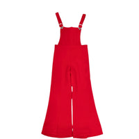 Salopette en maille rouge 70's - 4 ans