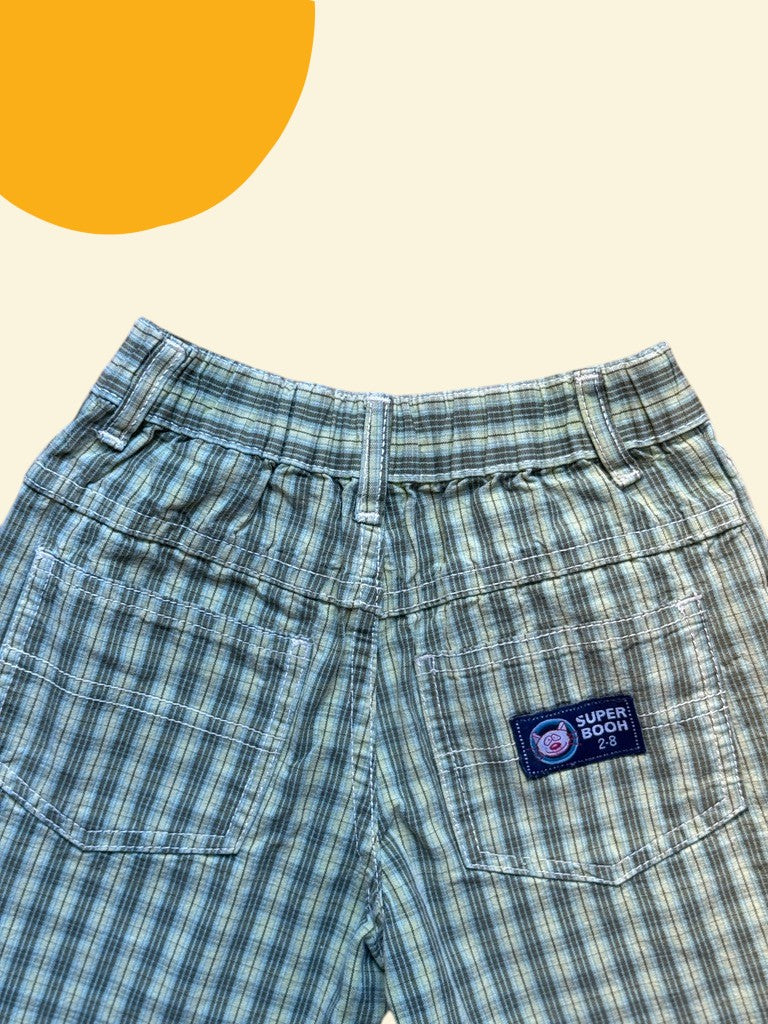 Short toile vert - 4/5 ans