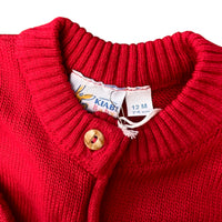 Gilet tricot rouge - 18 mois