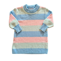 Robe pull rayée pastel - 12 mois