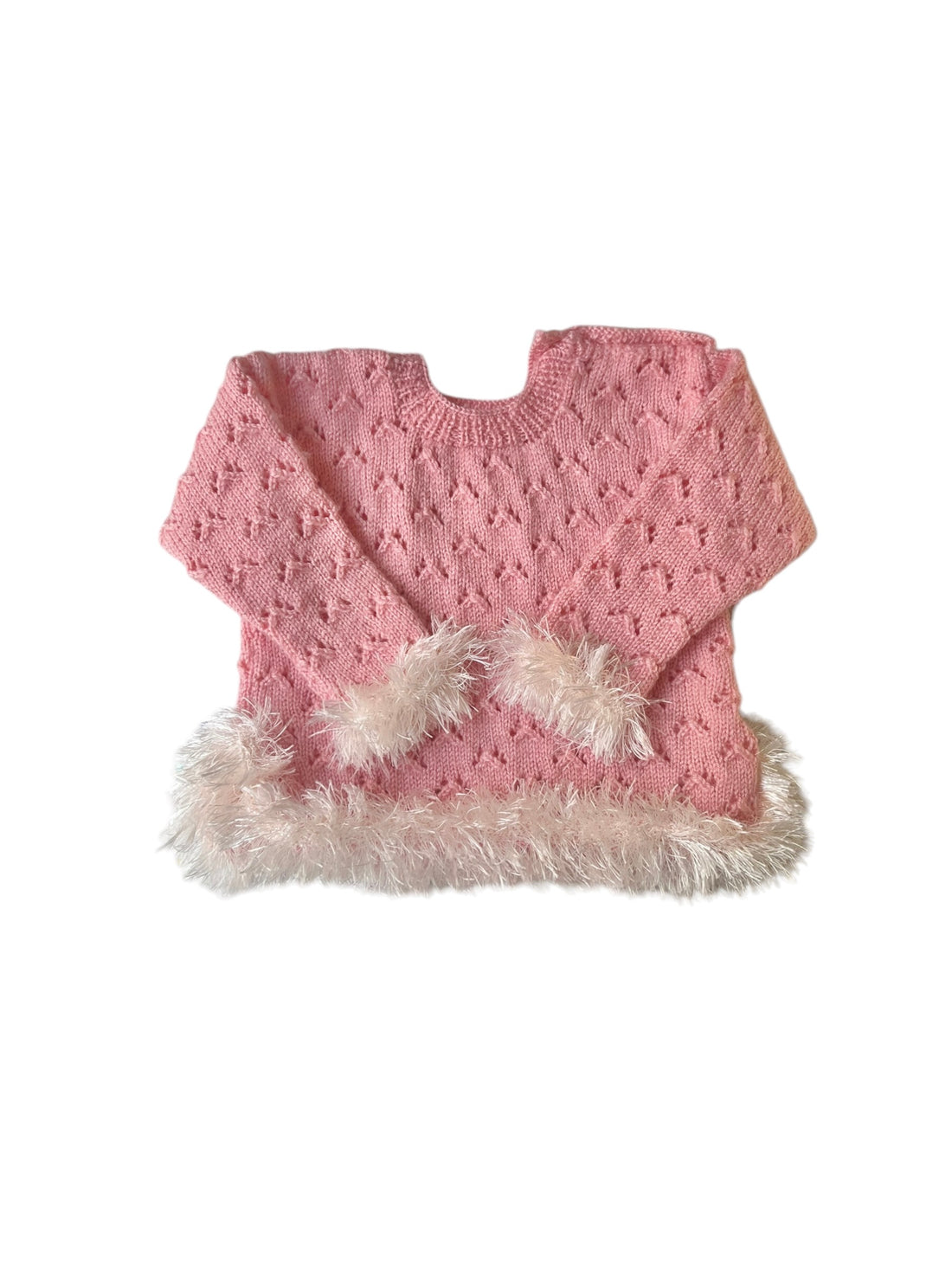 Pull fantaisie rose - 6 mois