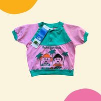 Ensemble t-shirt teddy + short girl & boy rose - 6 mois