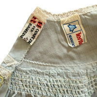 Blouse bleue brodée papillons - 3 mois