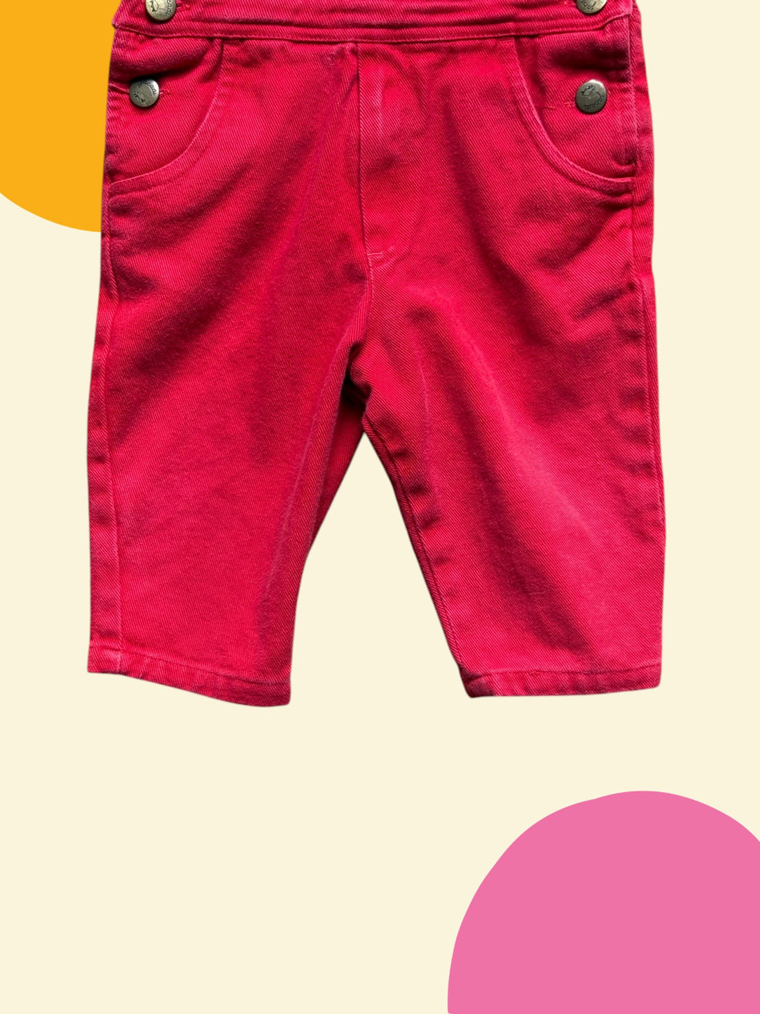 Salopette rouge années 90 - 12 mois