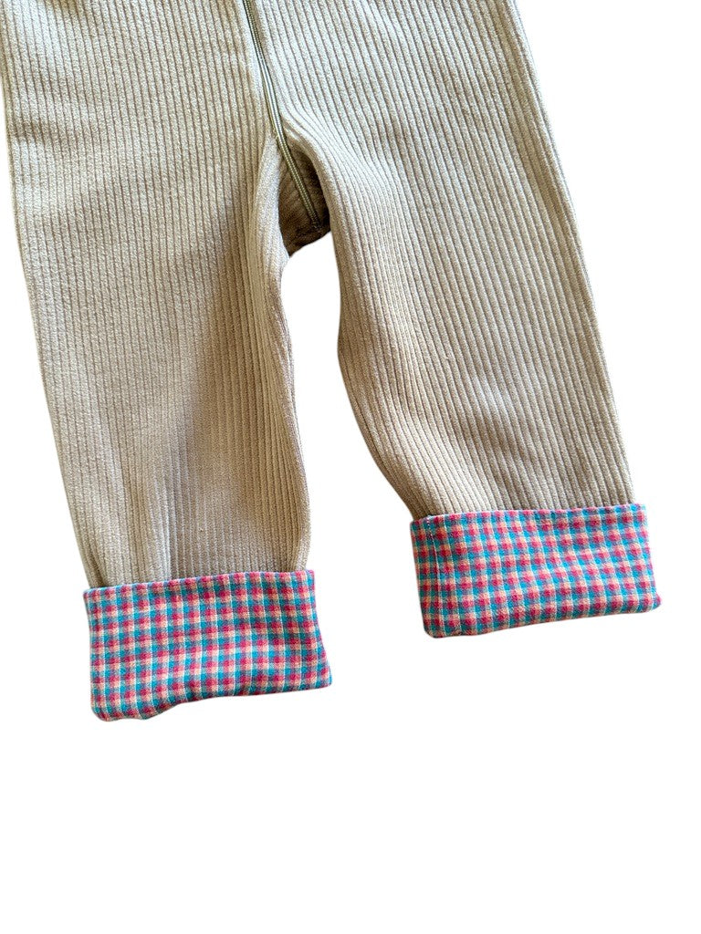 Salopette côtelée marron - 24 mois