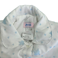 Ensemble molletonné chat bleu et blanc - 12 mois