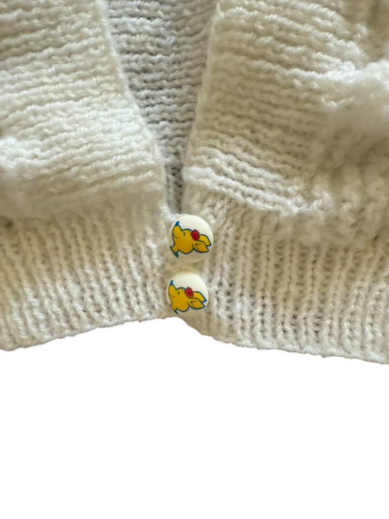 Gilet blanc manches bouffantes - 3 mois