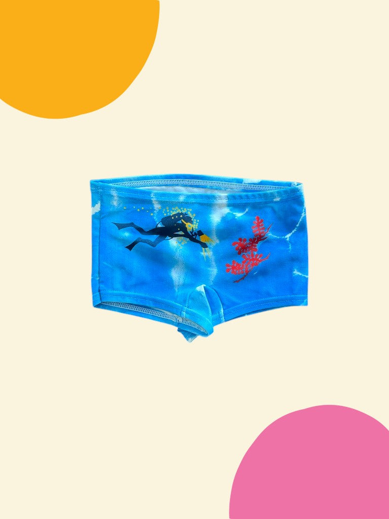Boxer de bain plongée bleu - 24 mois