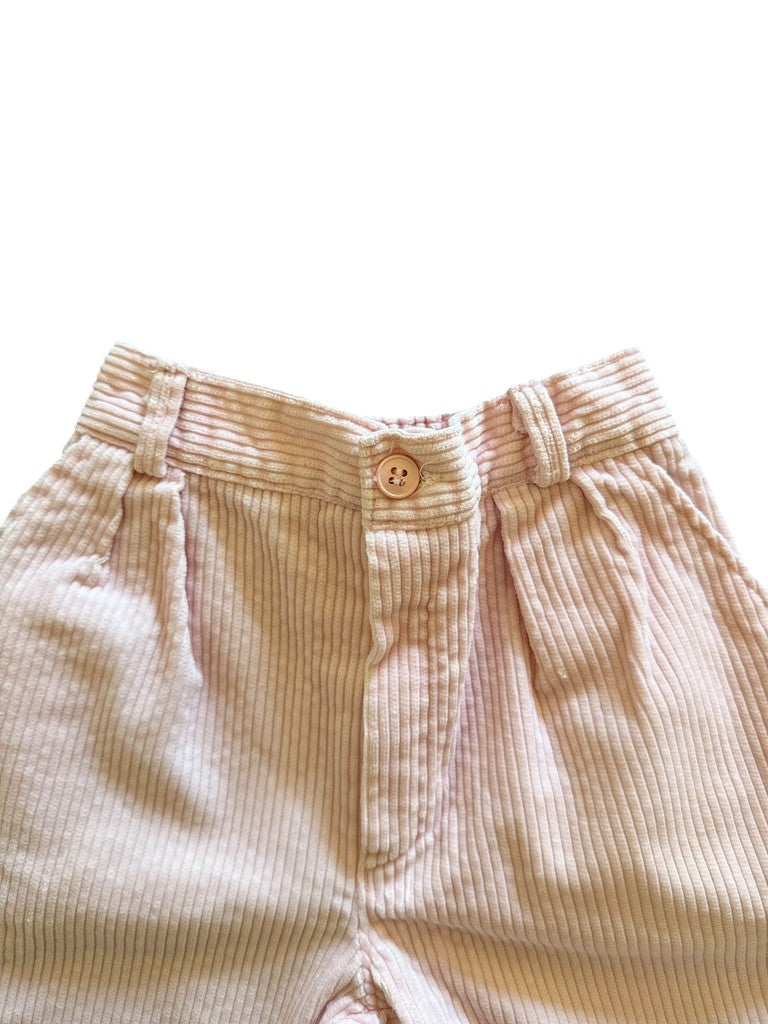 Pantalon velours côtelé rose - 6 mois