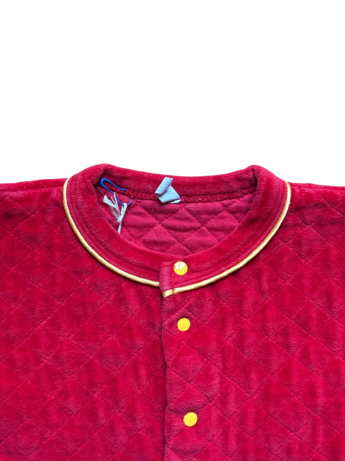 Gilet velours lisse rouge brodé made in Portugal - 12 mois