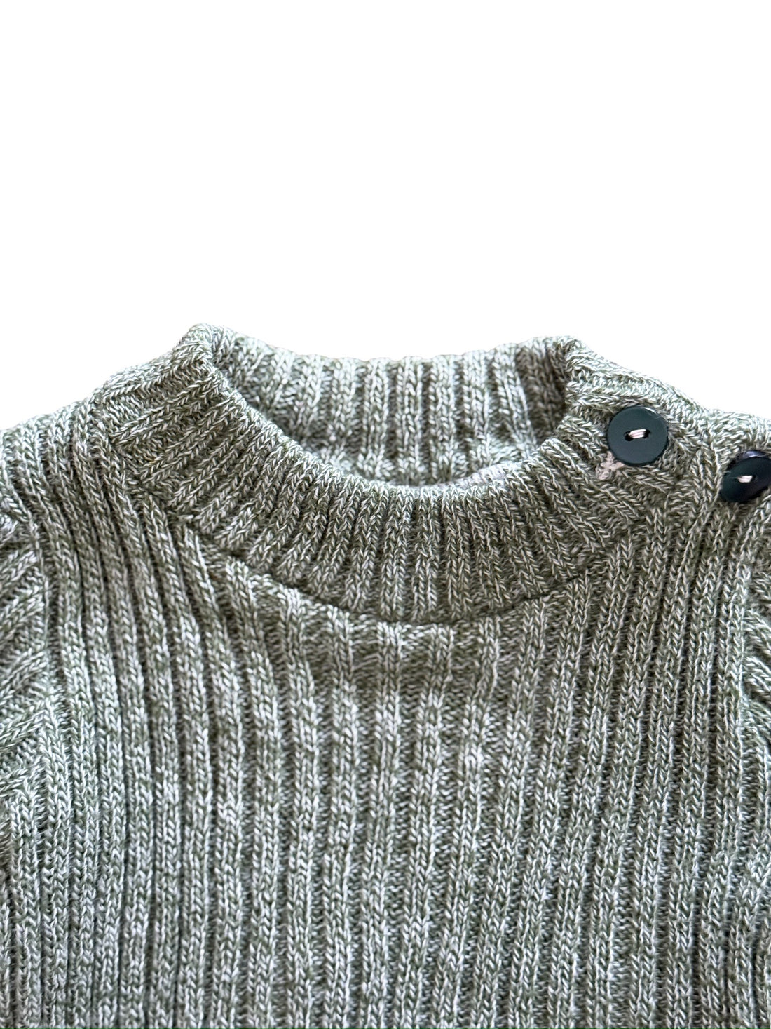 Pull vert chiné - 6 mois