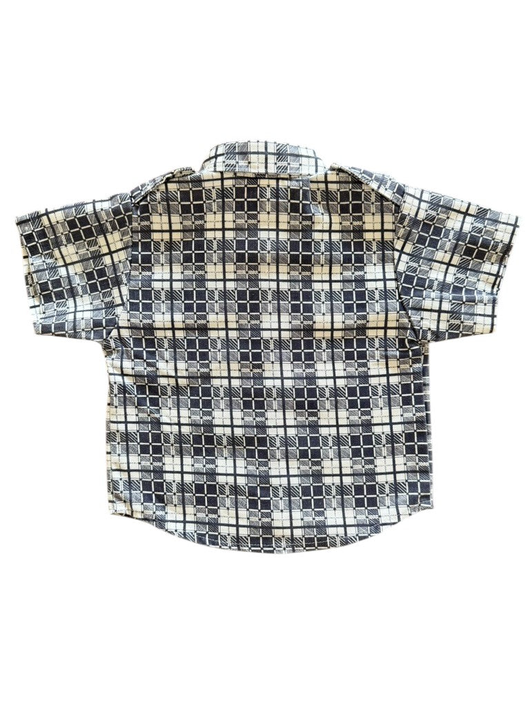 Chemisette denim carreaux sport - 24 mois