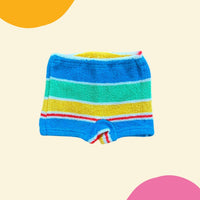 Ensemble t-shirt maille jaune + short rayé éponge plage - 6 mois