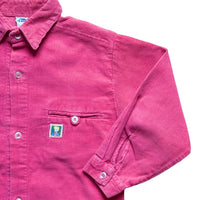 Chemise velours côtelé rose made in France - 4 ans
