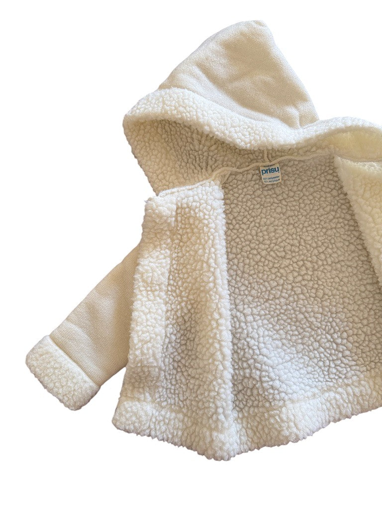 Manteau doublé sherpa écru - 12/18 mois