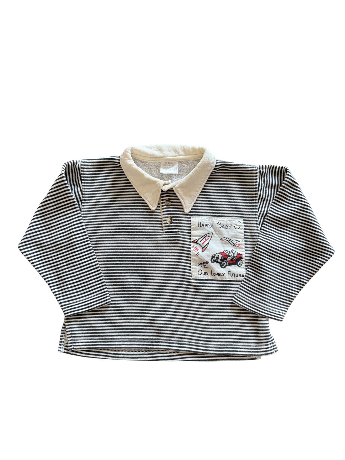 Polo épais rayé - 2/3 ans