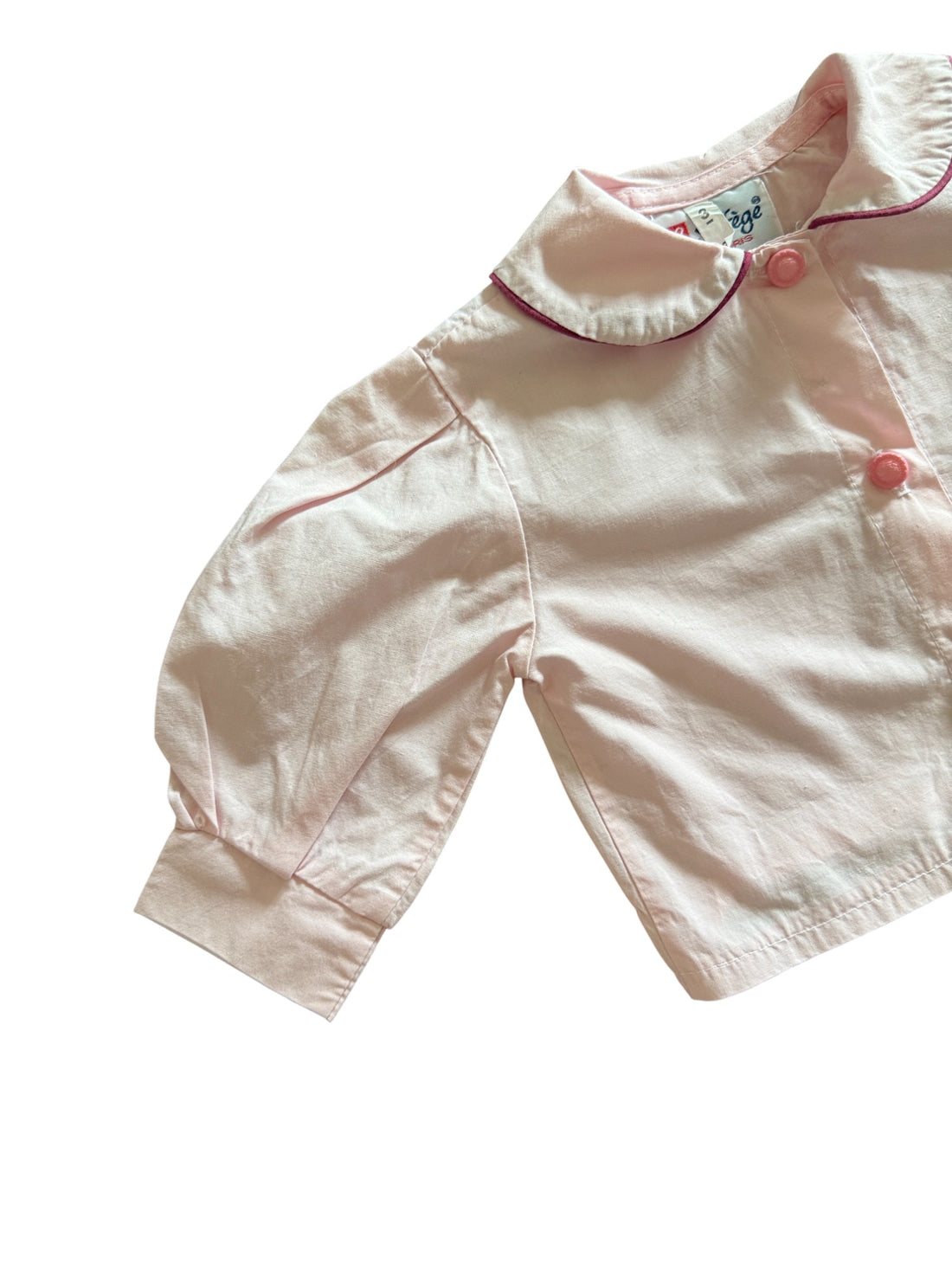 Chemise col claudine rose - 6 mois