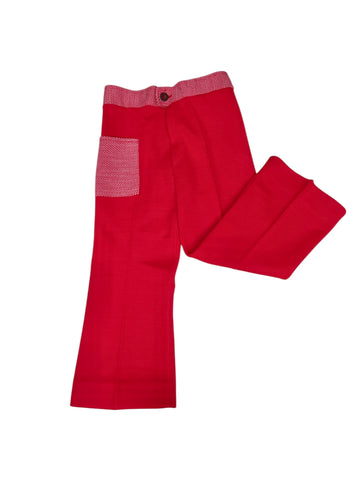 Pantalon 70's rouge - 4 ans