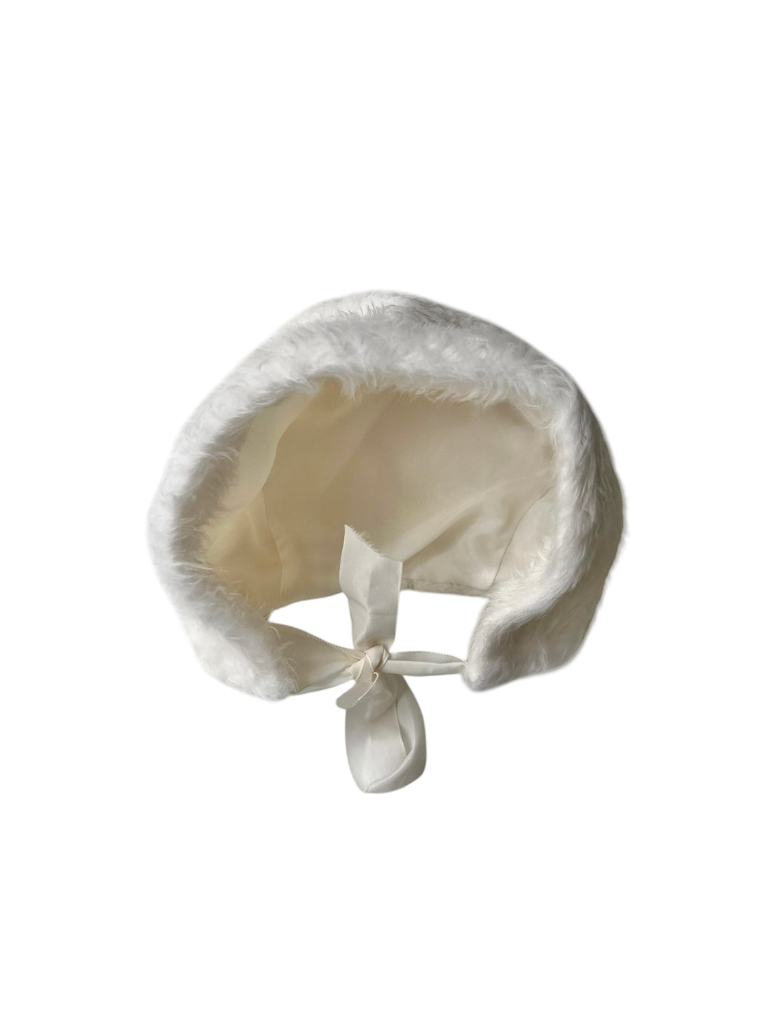 Bonnet fausse fourrure blanc - 6/12 mois