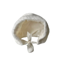 Bonnet fausse fourrure blanc - 6/12 mois