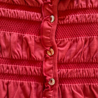 Gilet froncé rouge - 12 mois