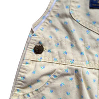 Salopette denim jaune fleurie - 24 mois