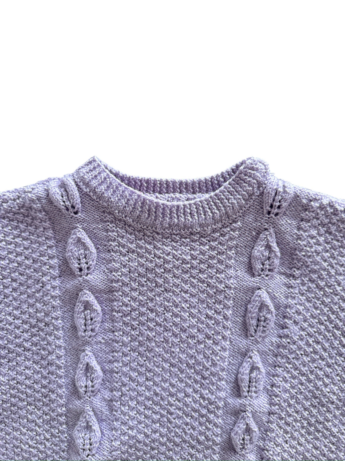 Pull torsadé lilas - 24 mois