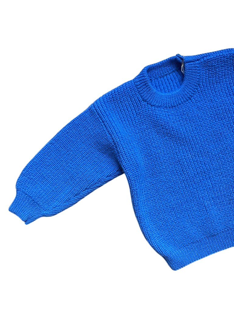 Pull point de jersey bleu - 5 ans