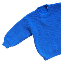 Pull point de jersey bleu - 5 ans
