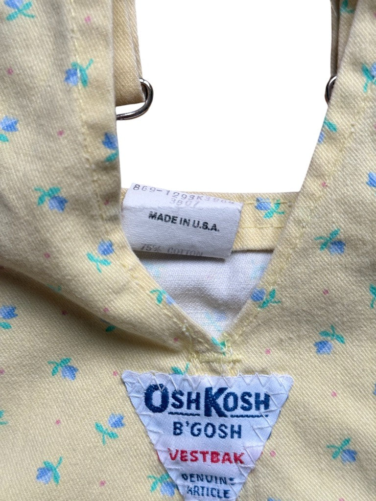 Salopette denim jaune fleurie - 24 mois