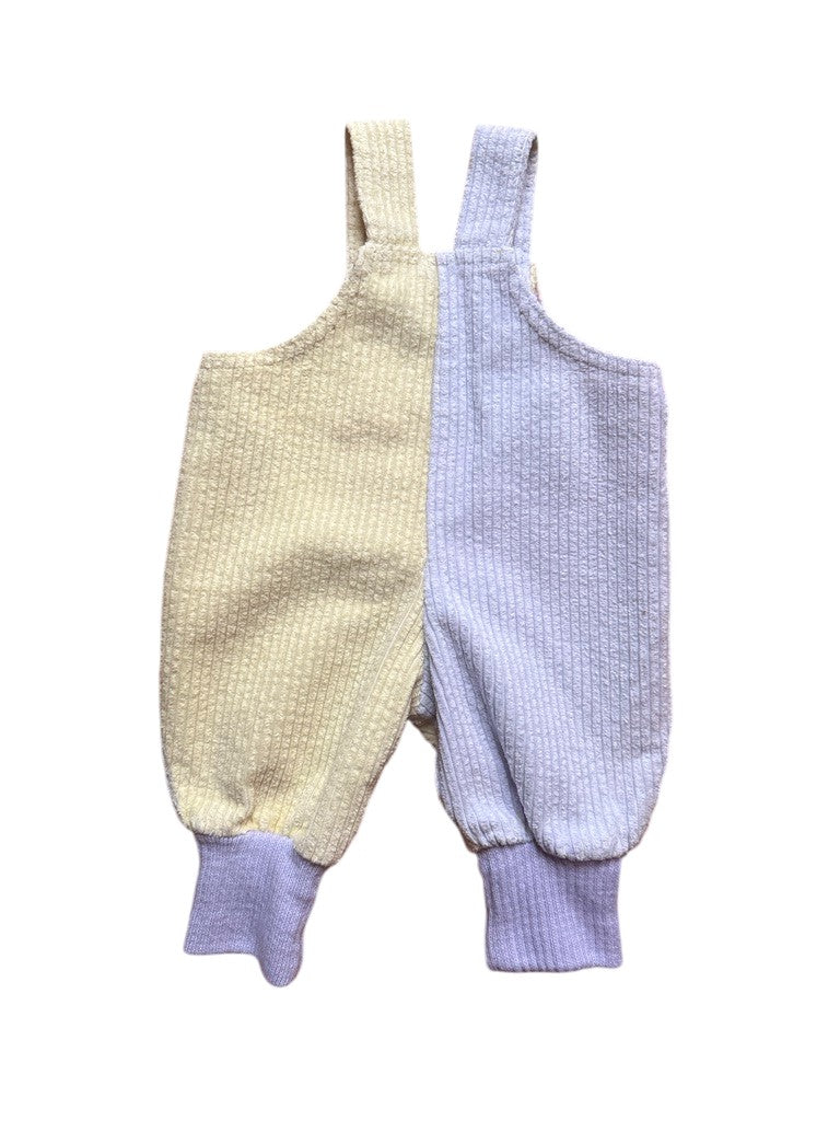 Salopette velours côtelé pastel - 3 mois
