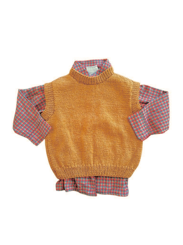 Pull sans manches marron - 24 mois