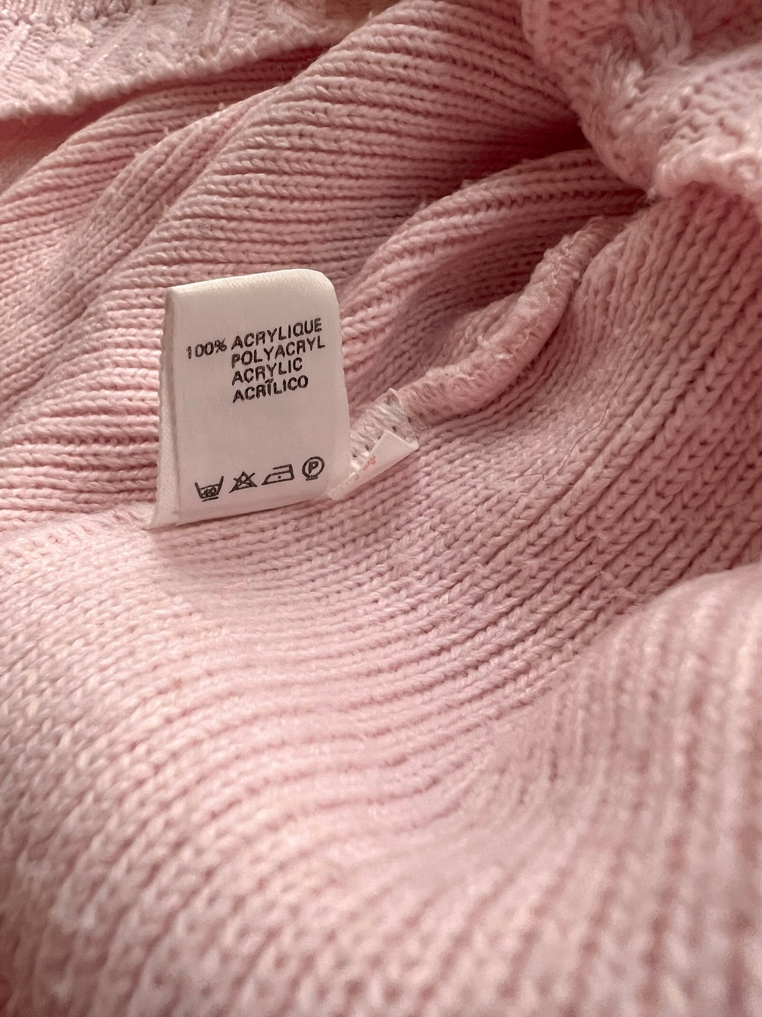 Ensemble tricot rose brodé - 18 mois