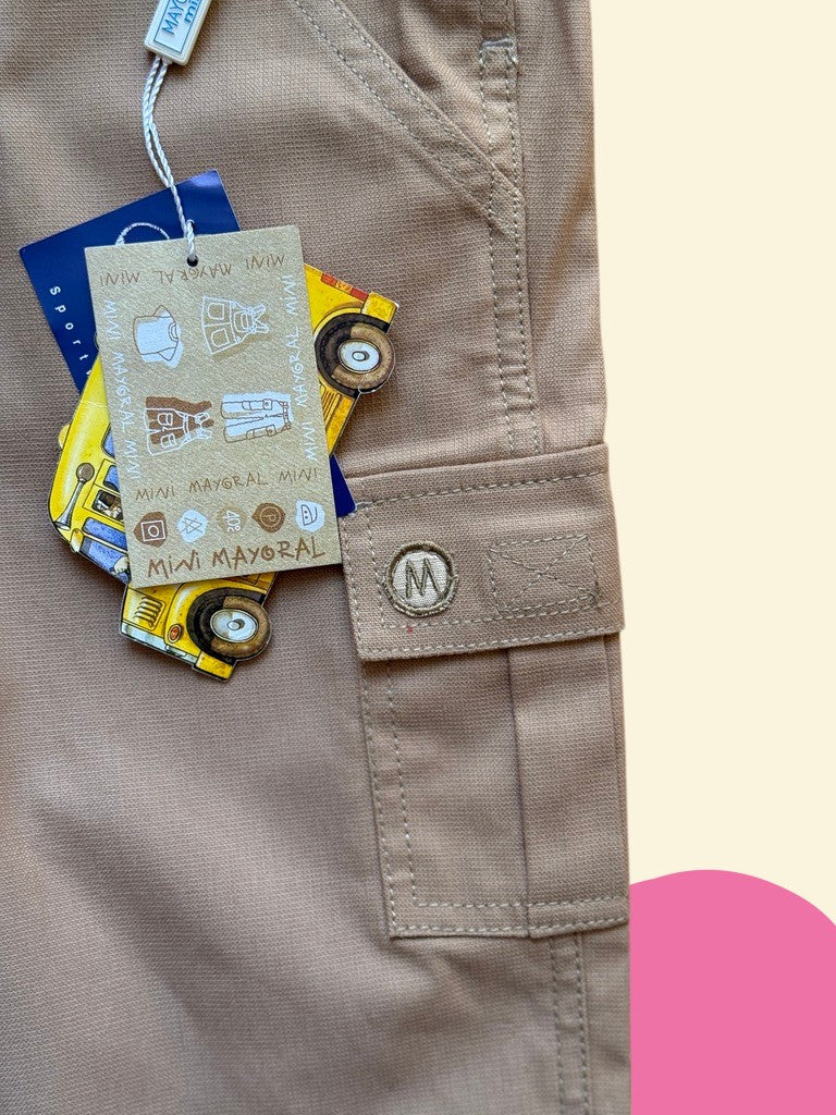 Salopette short marron - 7 ans